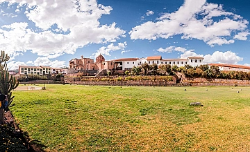 Qorikancha en Cusco: vista panoramica del Templo del Sol y la zona histórica