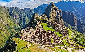 Machu Picchu, Cusco: vista panoramica del santuario historico y sus terrazas